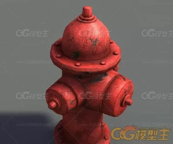 消防栓maya模型下载！逼真写实的防火消防栓maya模型下载！街上常见的消防栓maya模型！-1