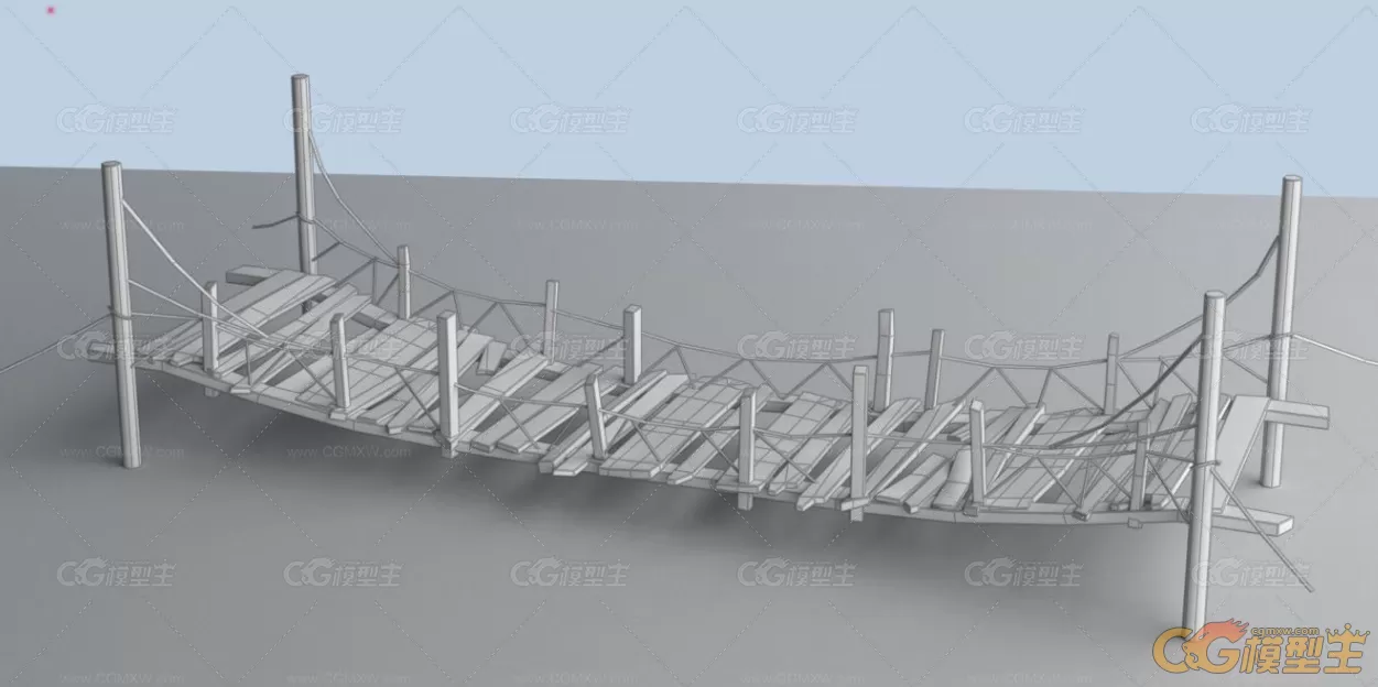 一些木桥 吊桥 四边面基础模型。-2