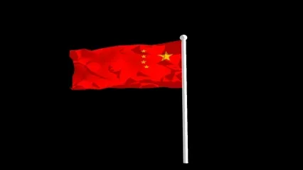 飘动的国旗maya模型下载！迎风飞扬的五星红旗maya模型下载！飘扬的国旗maya模型下载！