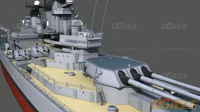 密苏里号战舰3D模型-3