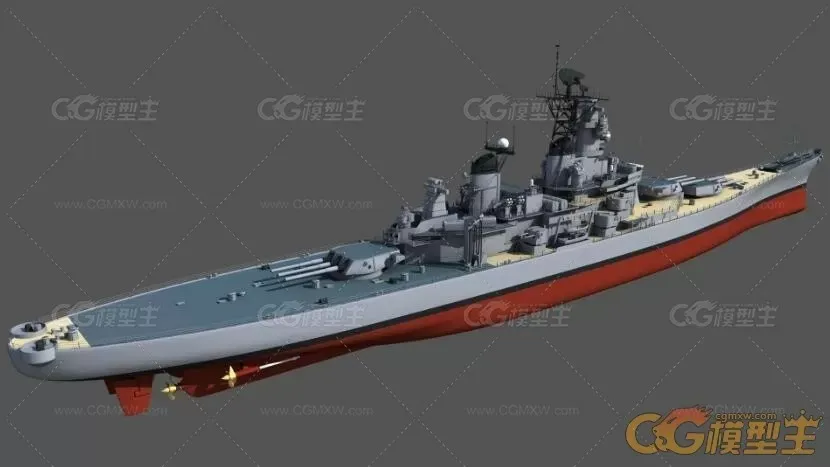 密苏里号战舰3D模型-2