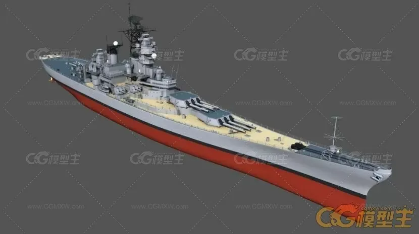 密苏里号战舰3D模型-1