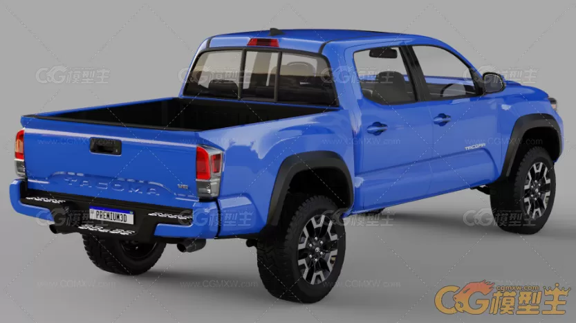 田Tacoma 2020款丰田Tacoma皮卡车3D模型-2