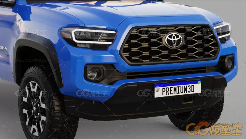 田Tacoma 2020款丰田Tacoma皮卡车3D模型-8