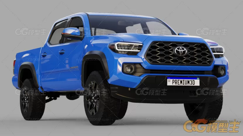 田Tacoma 2020款丰田Tacoma皮卡车3D模型-7