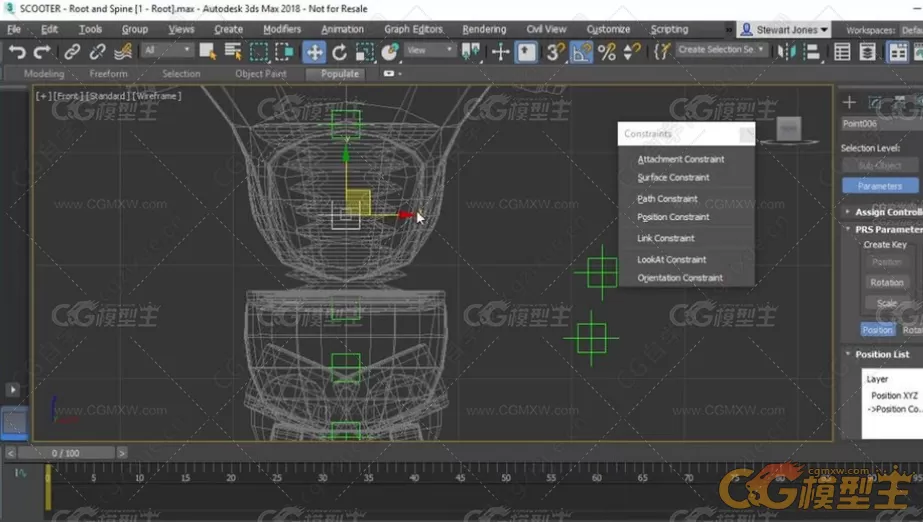 3dsmax骨骼绑定 套索便签技术训练视频教程-4