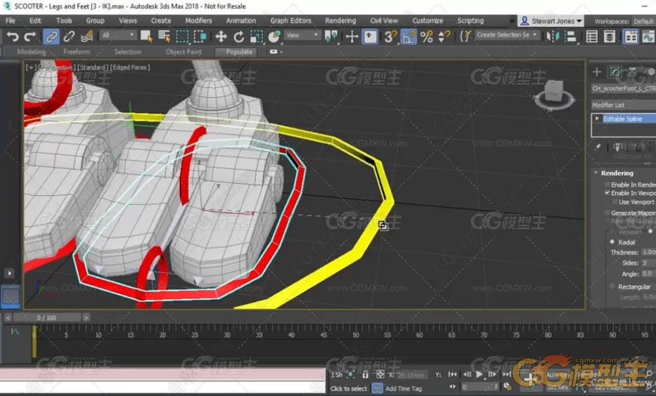 3dsmax骨骼绑定 套索便签技术训练视频教程-5