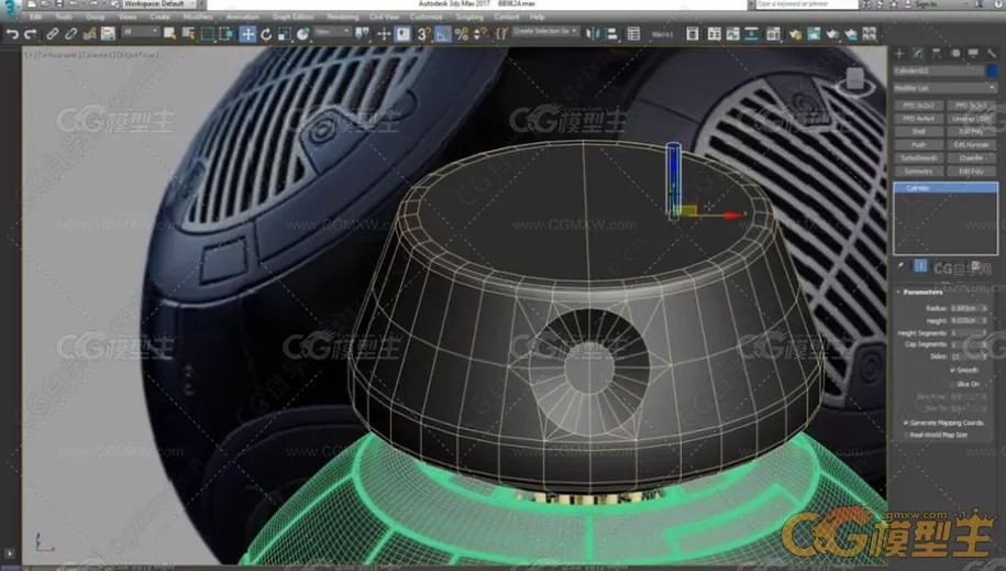 3Ds Max和Substance Painter制作星球大战机器人《Droid》模型教程-3