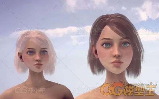 女性角色基础3D模型-1