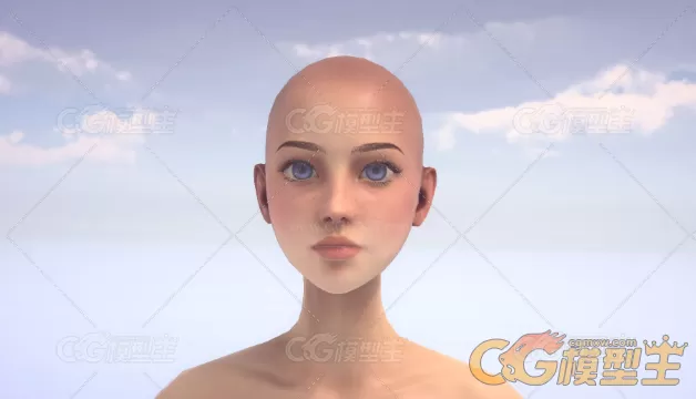 女性角色基础3D模型-2