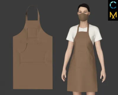 服务员围裙3d模型