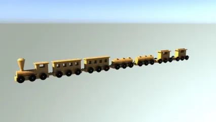 玩具火车3D模型