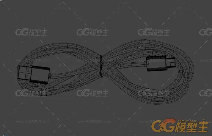 usb数据线3D模型-4