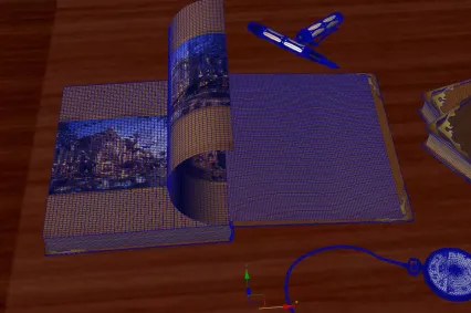 逼真写实的古书籍翻书动画max模型源文件下载,3d翻书动画3d模型源文件下载！含动画！