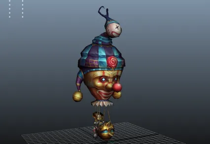 热气球坐骑 游戏3D模型