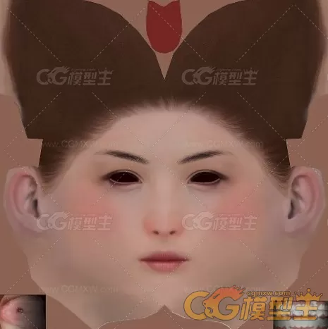 女战士，特工3D模型-11