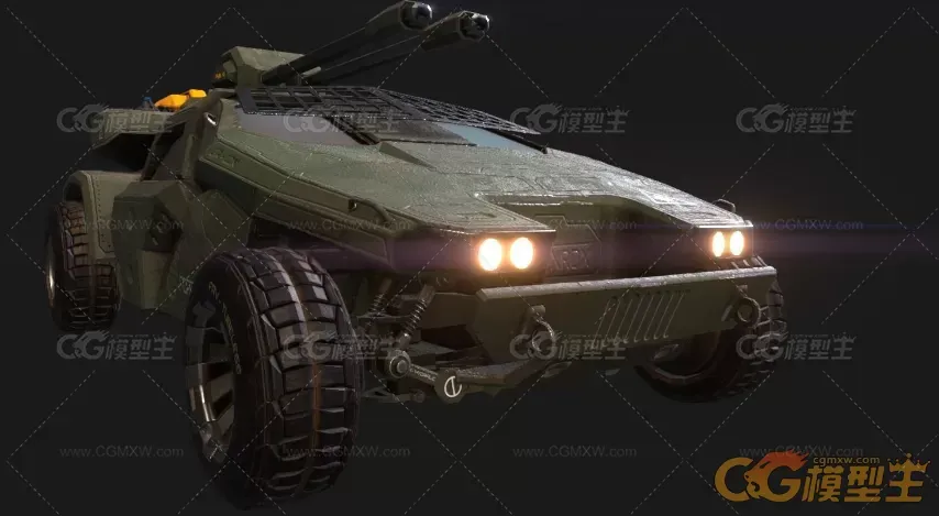 装甲车，战车，武装车辆3D模型-4