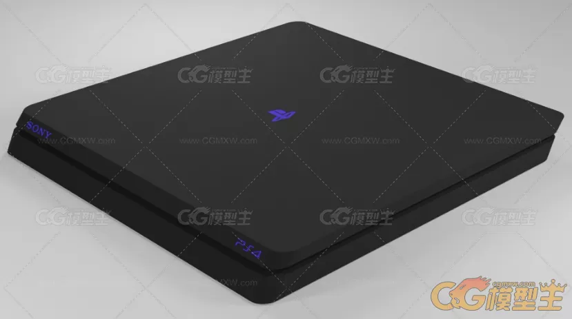 索尼PS4 Slim游戏机3D模型-6