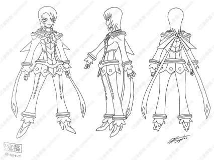 《舞-乙HiME Zwei》精美角色线稿原画集