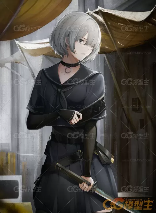 marumoru画师的冷色系写实风p站精美图集-5
