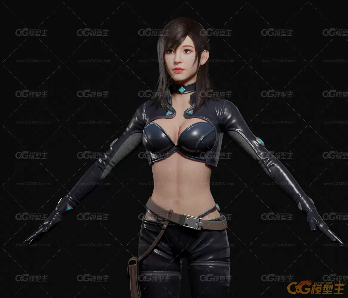 精品次世代女角色3D模型-1