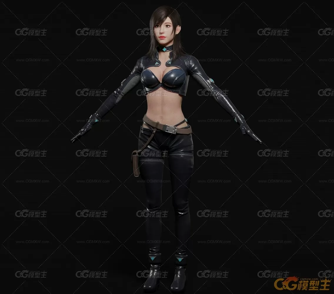 精品次世代女角色3D模型-2