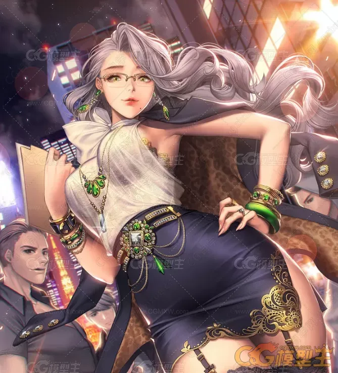 画师lovecacao别具一格的长腿姐姐高清插画集 211P-2