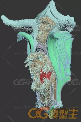 骷髅盾牌3D模型-6