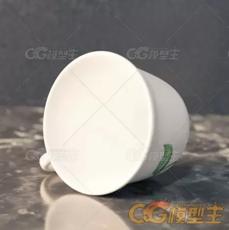 次世代材质茶杯，瓷杯3D模型-5