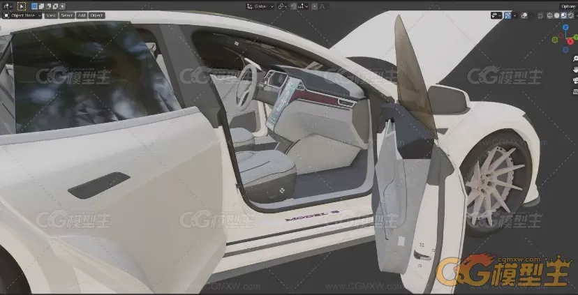 特斯拉Model 3汽车3D模型-6
