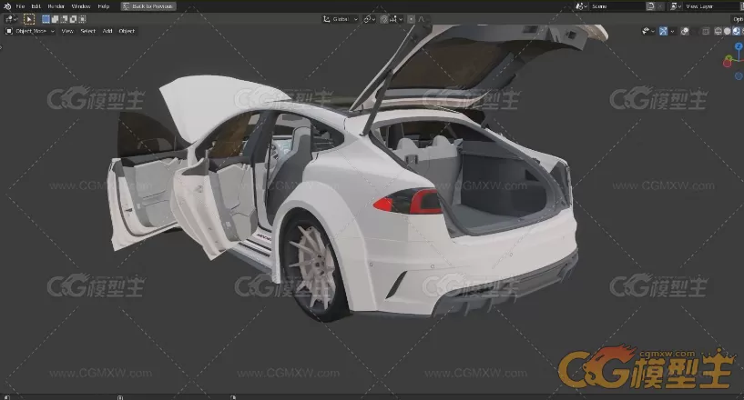 特斯拉Model 3汽车3D模型-7