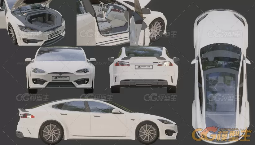 特斯拉Model 3汽车3D模型-8