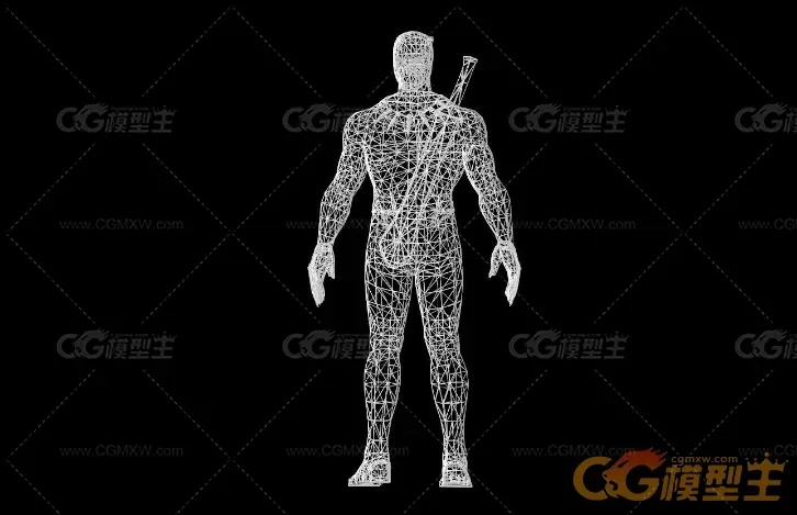 已绑定的漫威黑豹3D模型-5