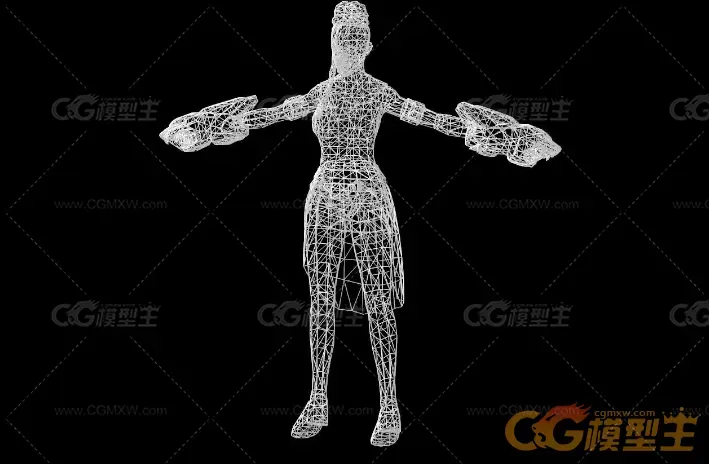 已绑定的漫威shuri 3D模型-7