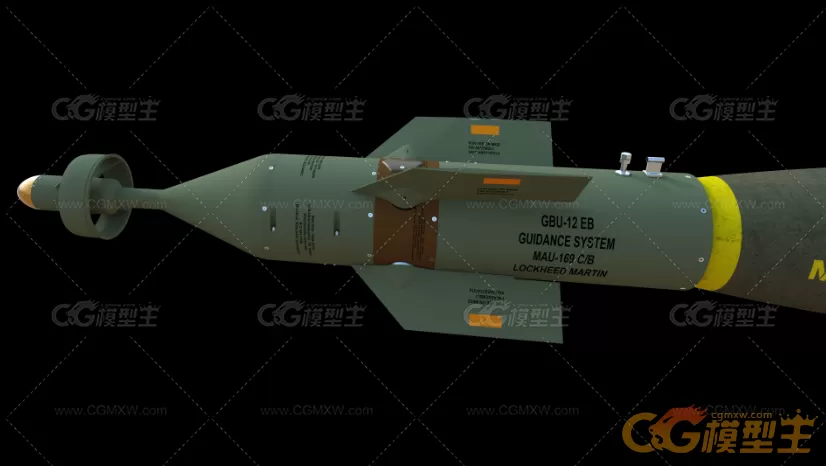 GBU-12宝石路激光制导炸弹3D模型-8