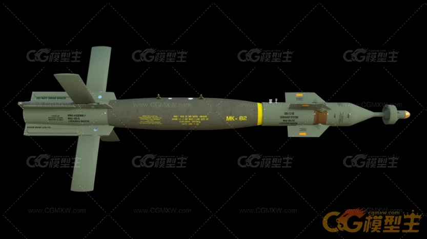 GBU-12宝石路激光制导炸弹3D模型-11