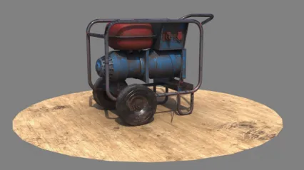 次世代材质生锈的机械设备3D模型