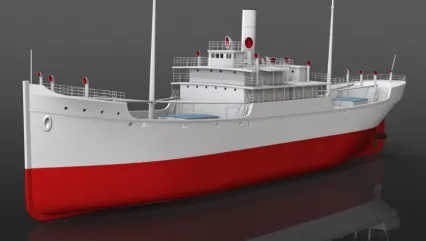 蒸汽货船3D模型