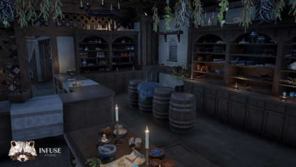 UE4虚幻4场景酒馆酒吧室内屋子木屋房间复古欧美