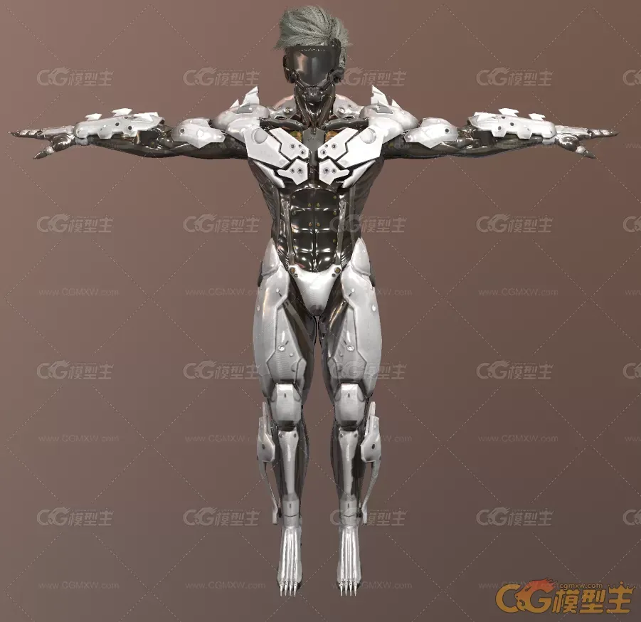 科幻男角色模型 带绑定-2