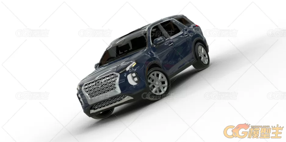 2020款现代全新 Hyundai Palisade SUV汽车3D模型-1