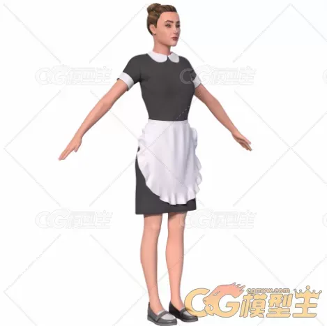 次世代材质家庭主妇3D模型-2