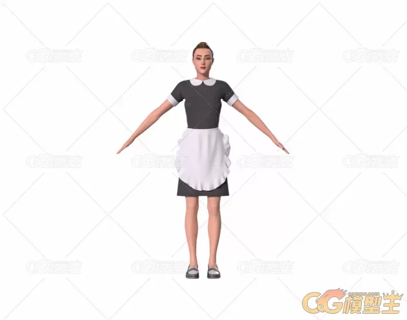 次世代材质家庭主妇3D模型-1