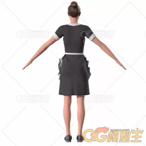 次世代材质家庭主妇3D模型-4