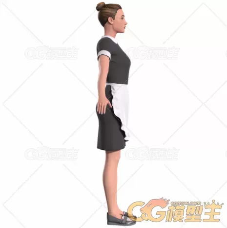 次世代材质家庭主妇3D模型-3