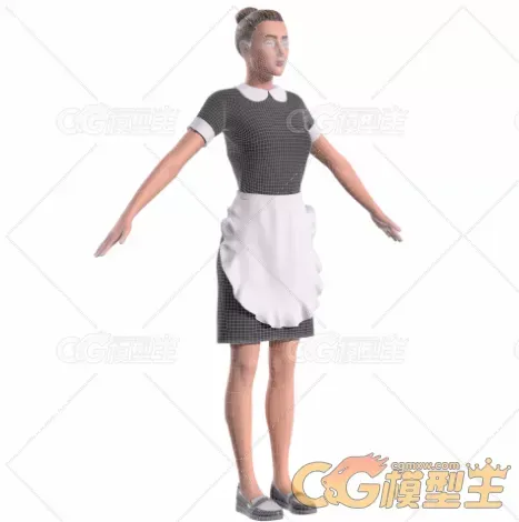 次世代材质家庭主妇3D模型-5