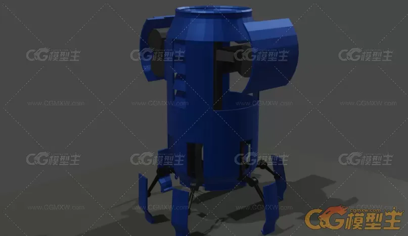 带绑定和动画的易拉罐机器人3D模型-3
