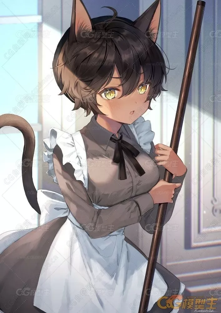 画风超赞的二次元女仆系列插画1657P-3