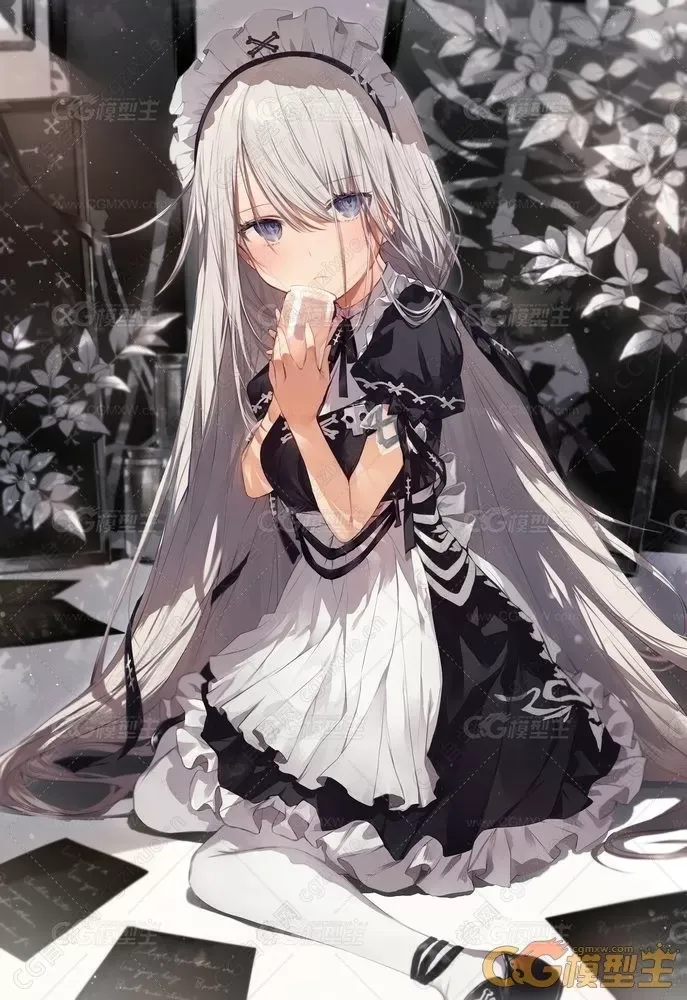 画风超赞的二次元女仆系列插画1657P-4