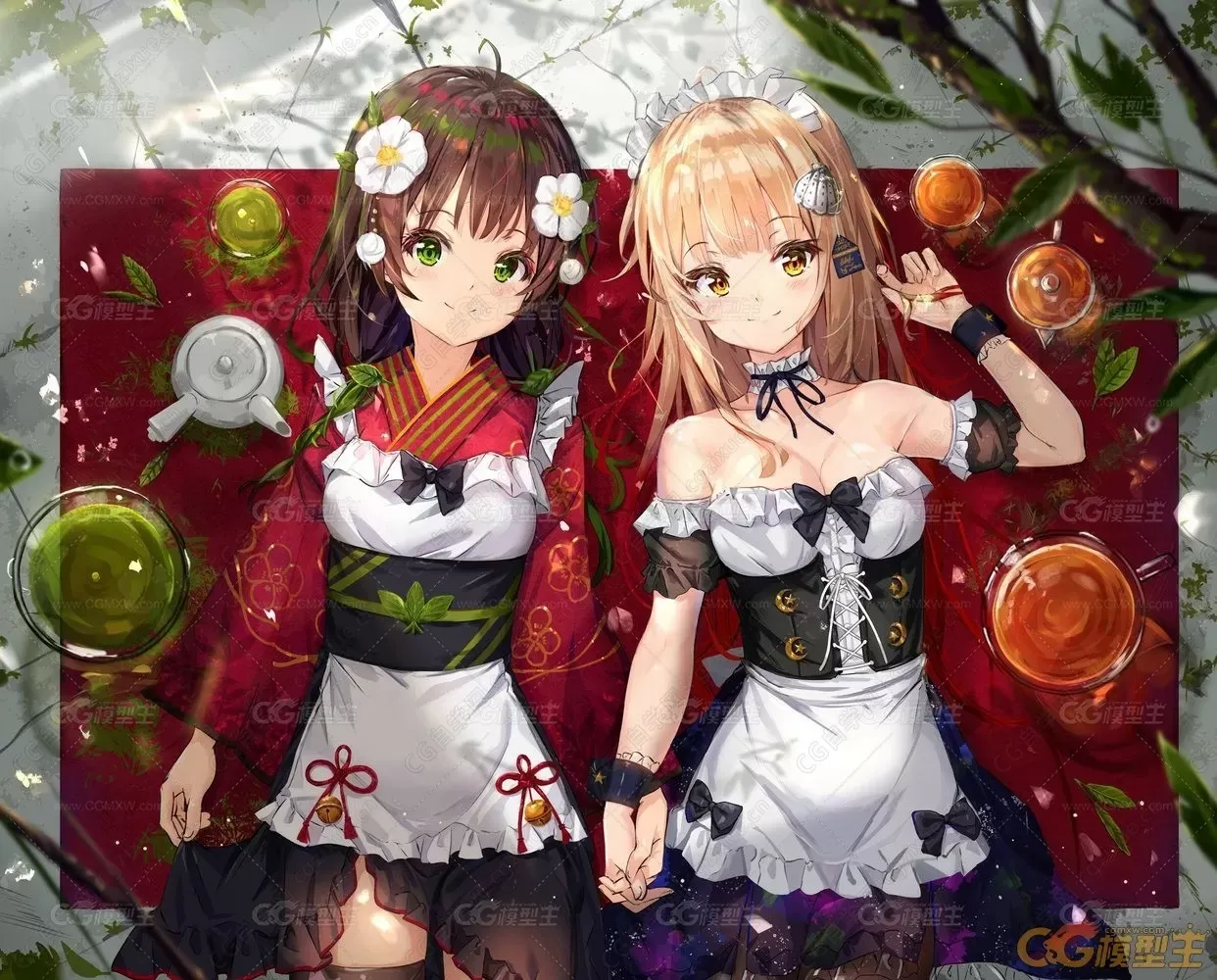 画风超赞的二次元女仆系列插画1657P-7